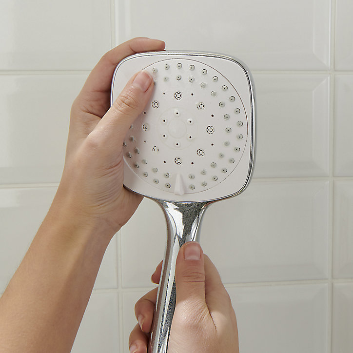 Douchette 3 jets chromé/blanc GoodHome Teesta