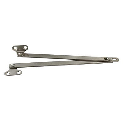 2 Compas coulisseaux sans arrêt droite/gauche acier nickelé L.300 mm x l.10 mm