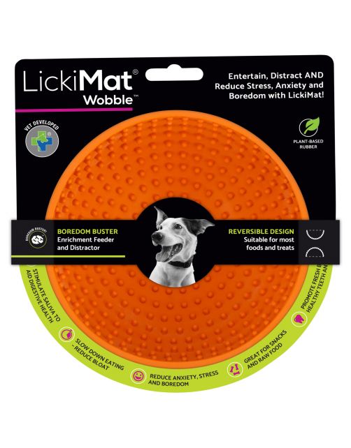 Lickimat Wobble - Anti-Schrok Slowfeeder Bowl! Ø16x9 cm - Hondenvoerbak