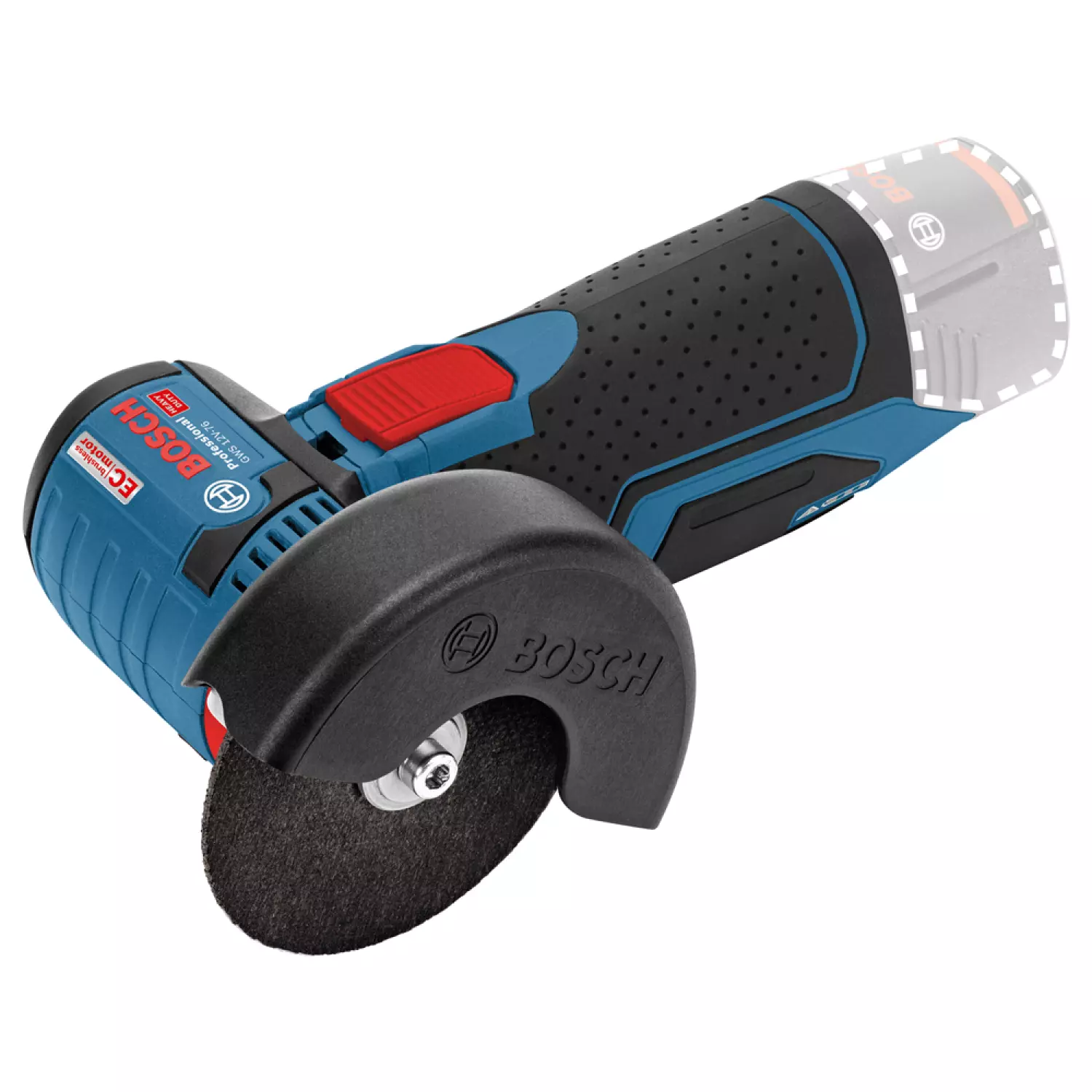Bosch GWS 12V-76 12V Li-Ion Accu haakse slijper body - 76mm