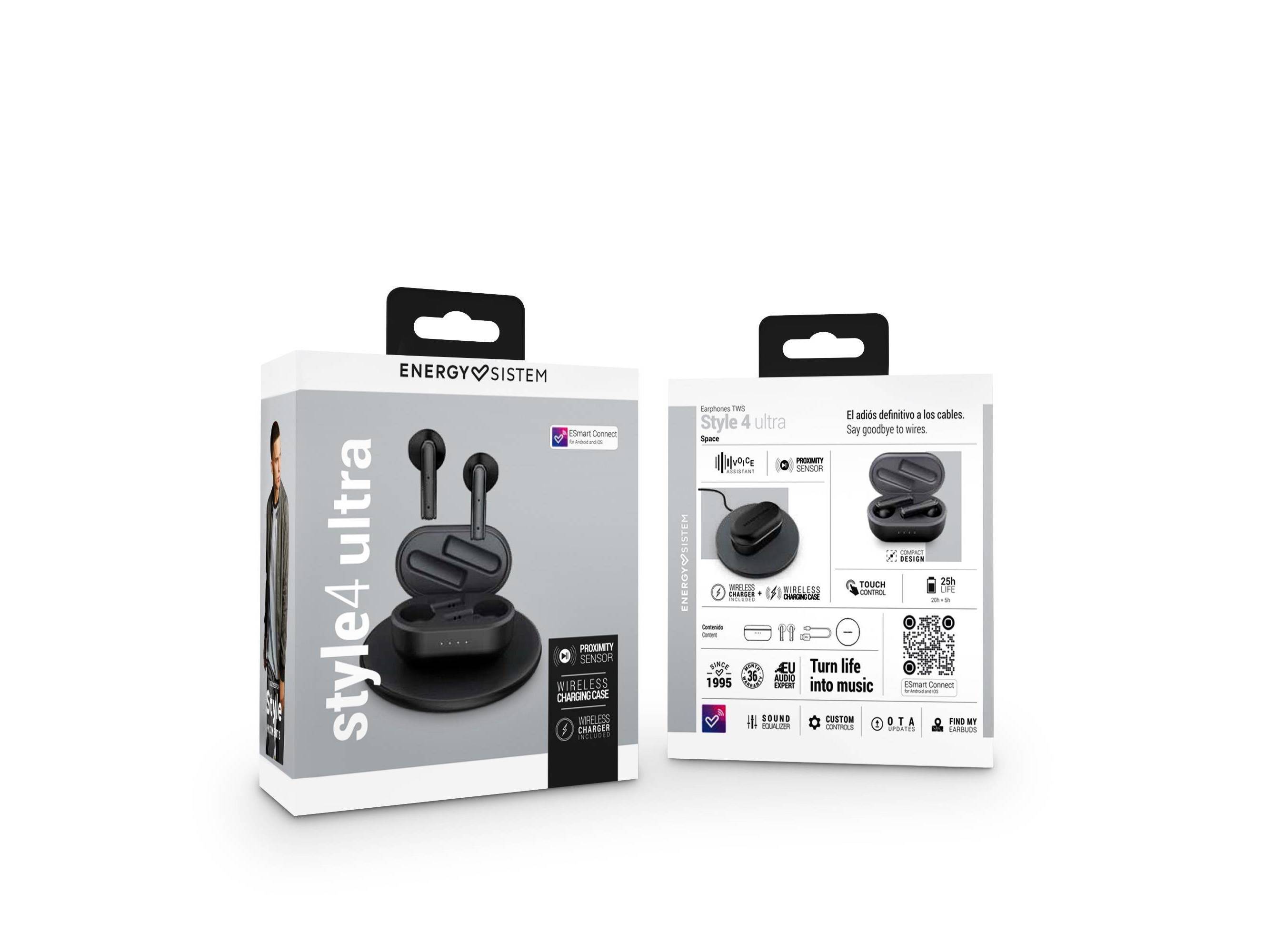 AURICULARES ENERGY SISTEM STYLE 4 ULTRA PRETO