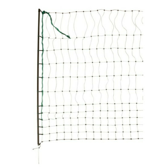 Filet non électrifiable Kerbl pour volaille vert de 50 m x 106 cm pointe unique