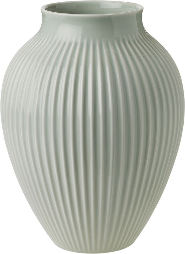 Knabstrup Keramik Knabstrup, vase, riller mintgrøn, 27 cm Ripple mint