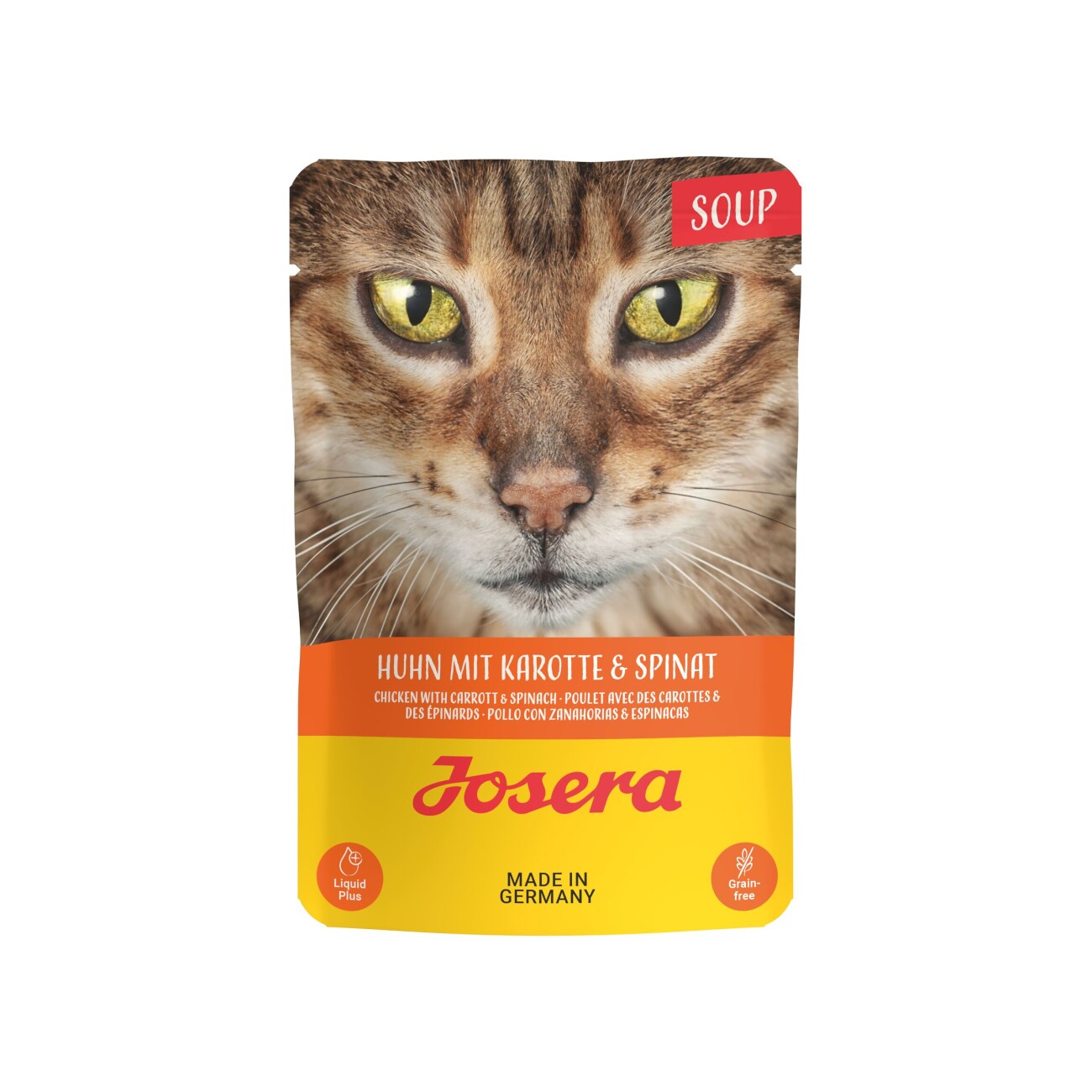 Josera Soup Katze, Adult, Huhn mit Karotte & Spinat 16x70 g