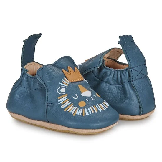 Chaussons My Blublu lion   Denim        de               Easy Peasy