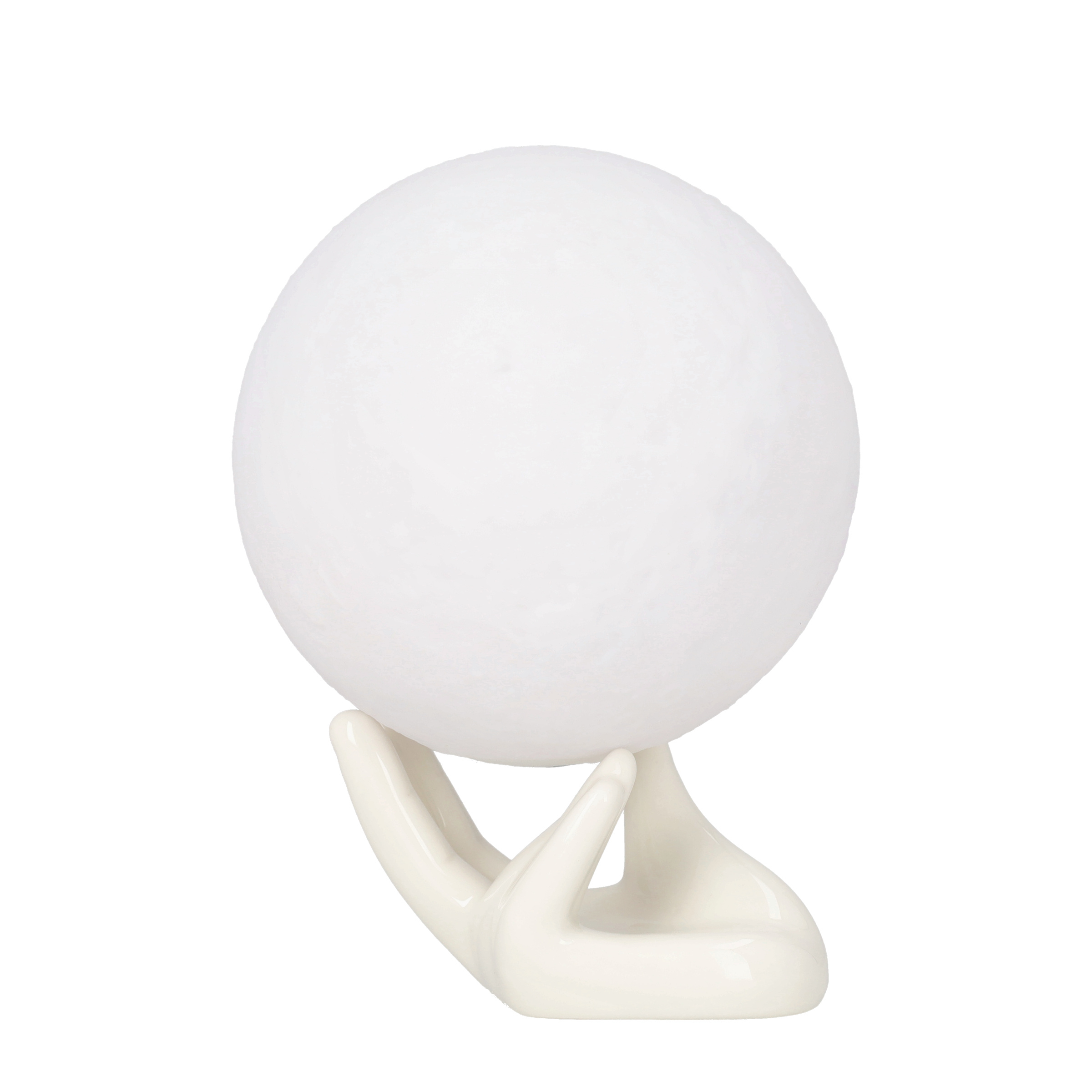 (Ø10cm) 3D LED Mond Lampe Nachtlicht USB Deko Beleuchtung mit Touch inkl. Fernbedienung - Weiss