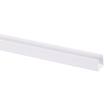 U-profiel kunststof wit 18x21 mm 260 cm