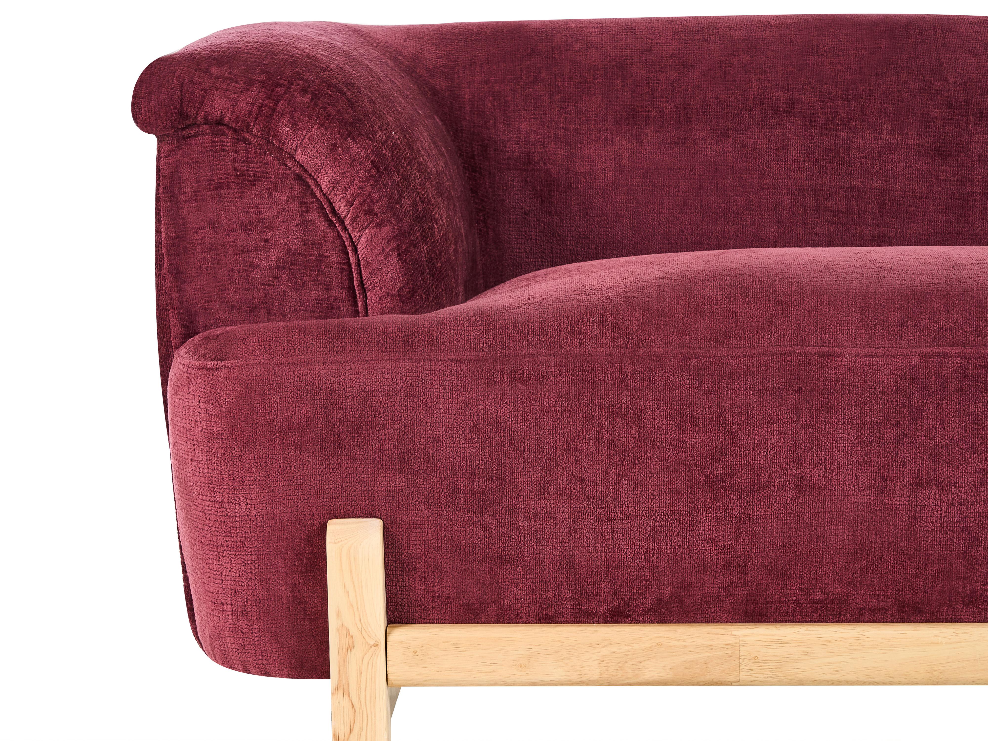 Bank 2-zits ALNOR Chenille Bordeauxrood