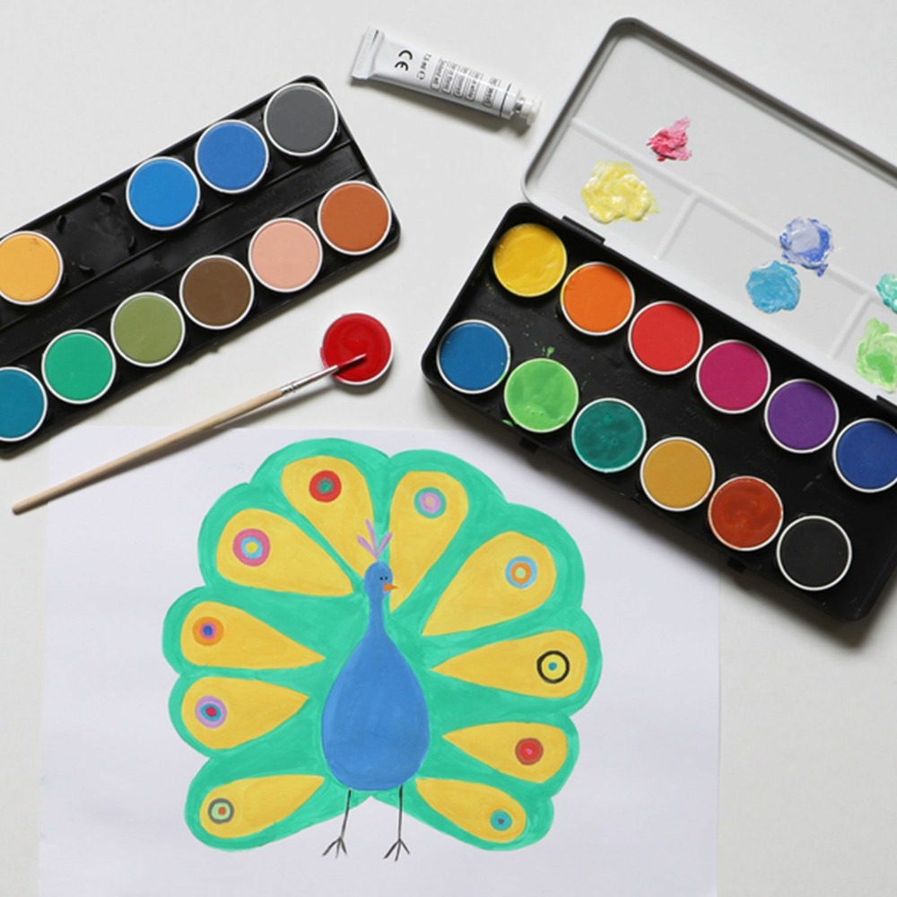 Boîte d'aquarelle fine 24 couleurs ø 30 mm