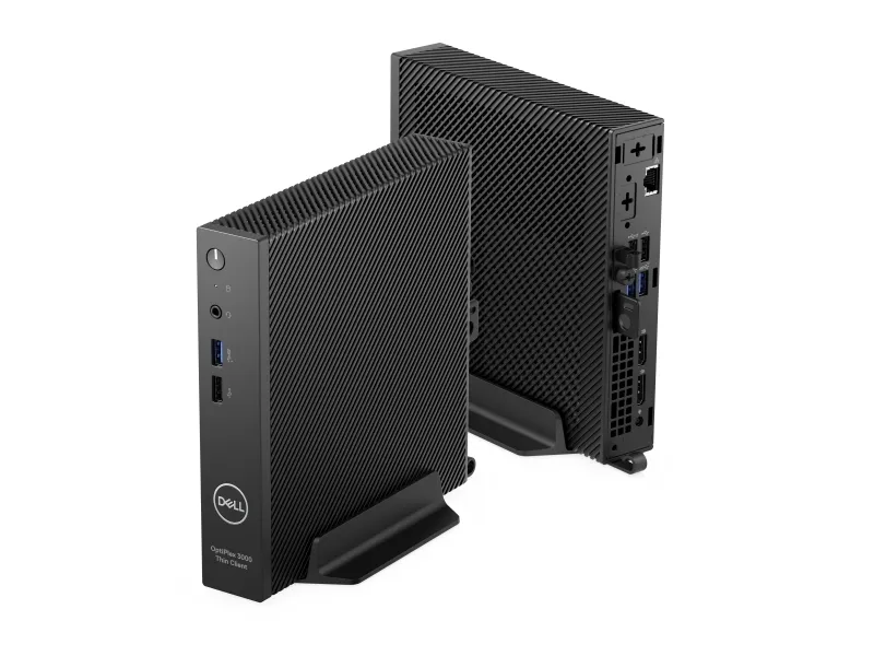 Dell OptiPlex 3000 Thin Client - Tynd klient - DTS 1 x Pentium Silver N6005 / op til 3.3 GHz - RAM 8 GB - flash - eMMC 64 GB - UHD Graphics - IEEE 802.11ax (Wi-Fi 6E), Gigabit Ethernet, Bluetooth - Dell ThinOS - skærm: ingen - sort - BTS - med 3 års