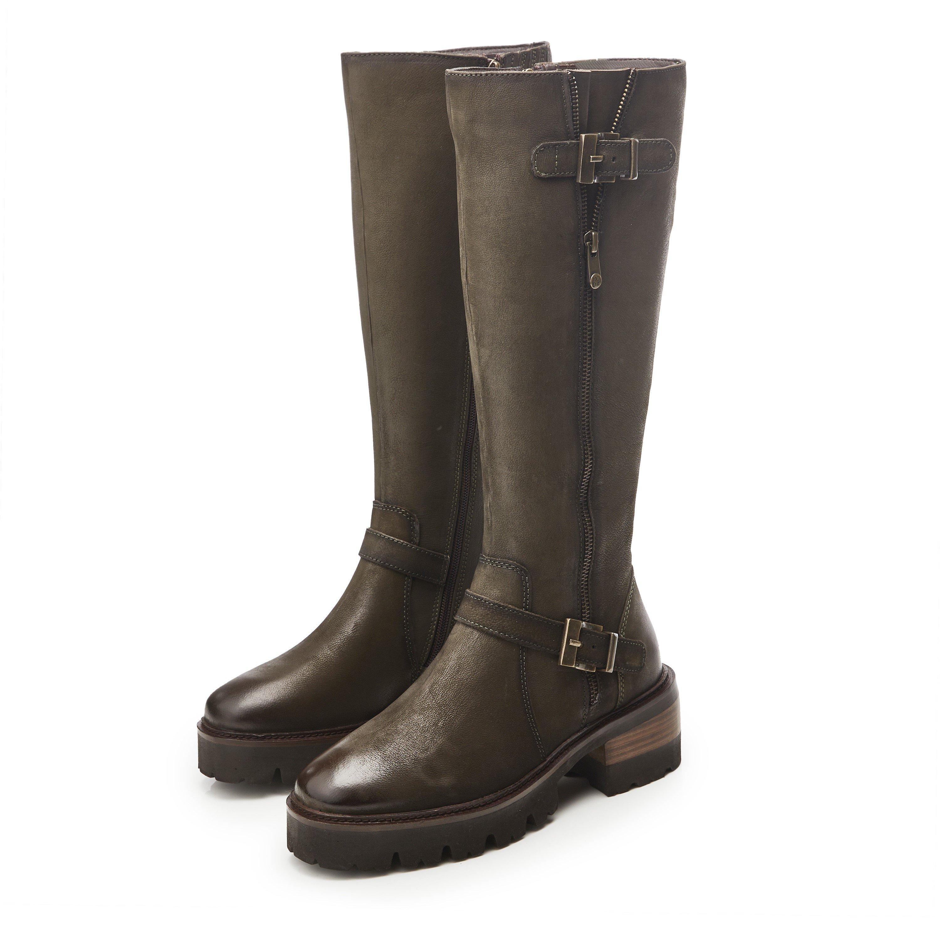Moda in Pelle Dori Olive Boots
