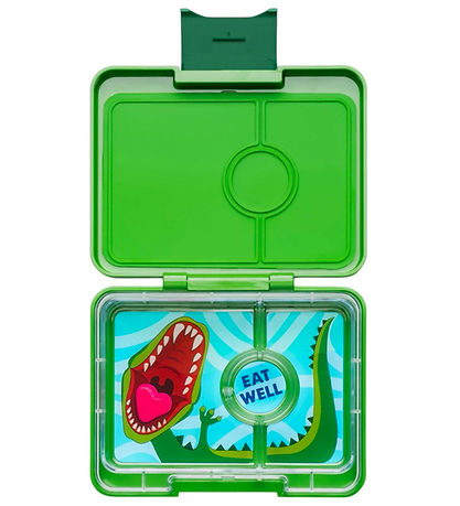 Yumbox Brotdose m. 3 Fächer - Bento Snack - Jurassic Green/Dinos
