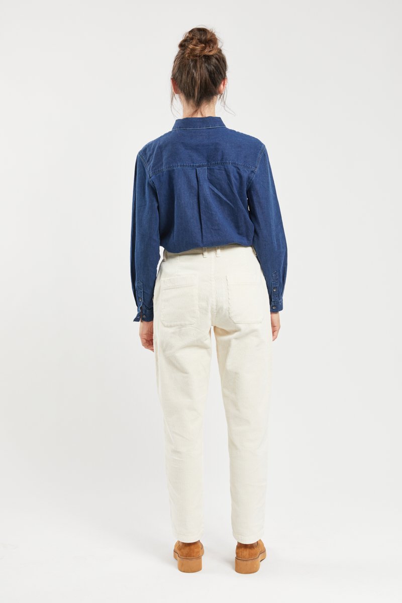 Pantalon velours coupe droite