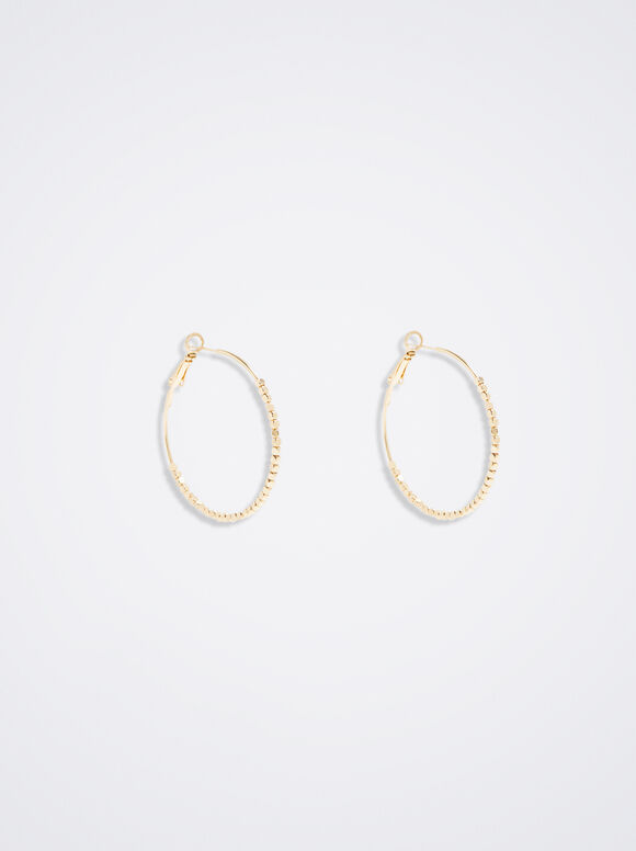 Brincos de argola dourados - Dourado