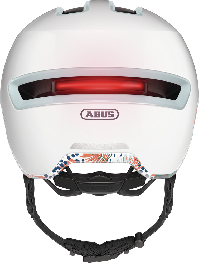 ABUS HUD-Y cykelhjelm LED Flower White