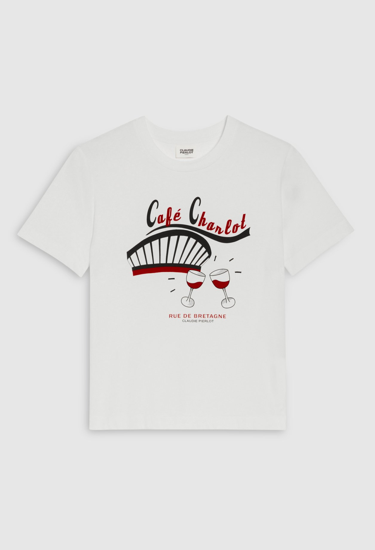 T-shirt Cafe Charlot ecru