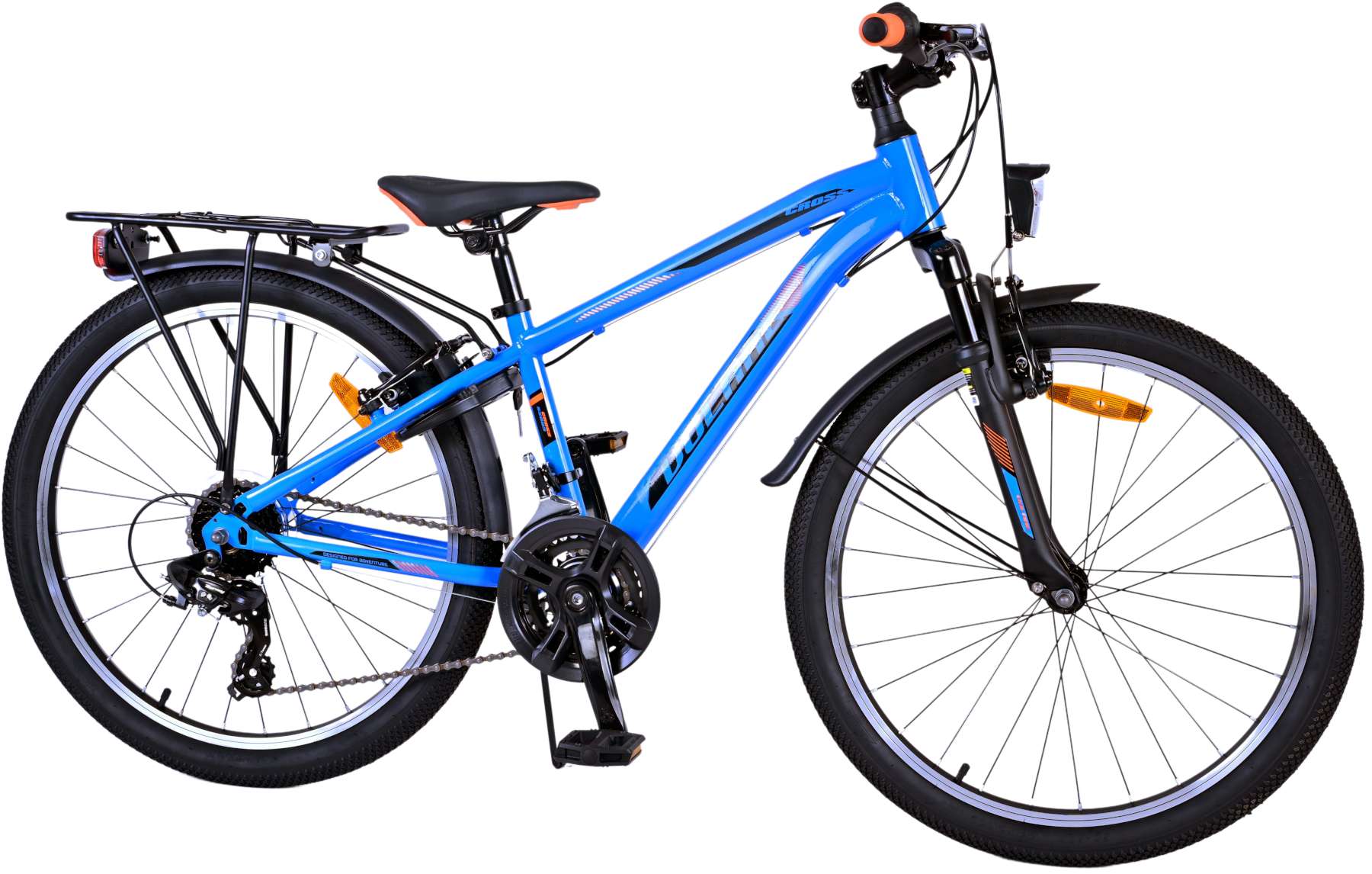 TPFSports Cross Kinderfahrrad - Jungen - 2 Handbremsen - 18 Gänge - 24 Zoll - Grau
