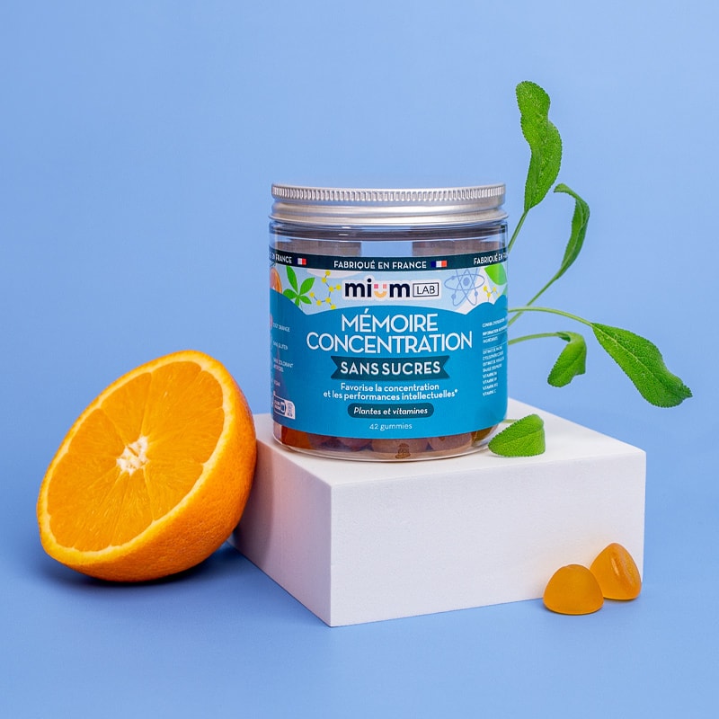 Cure gummies mémoire & concentration - Orange - Sans sucres - 2 mois