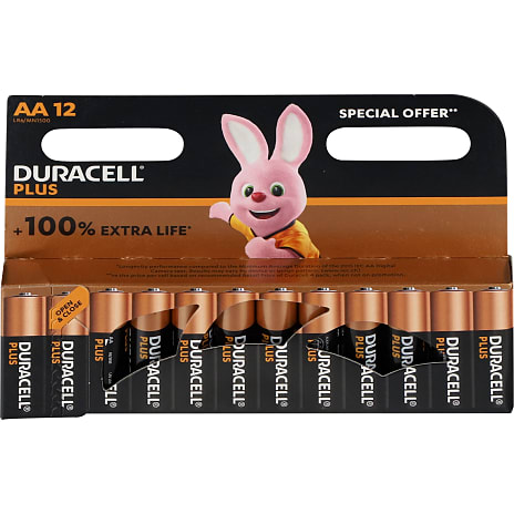 Duracell Plus AA batterier 12-pak