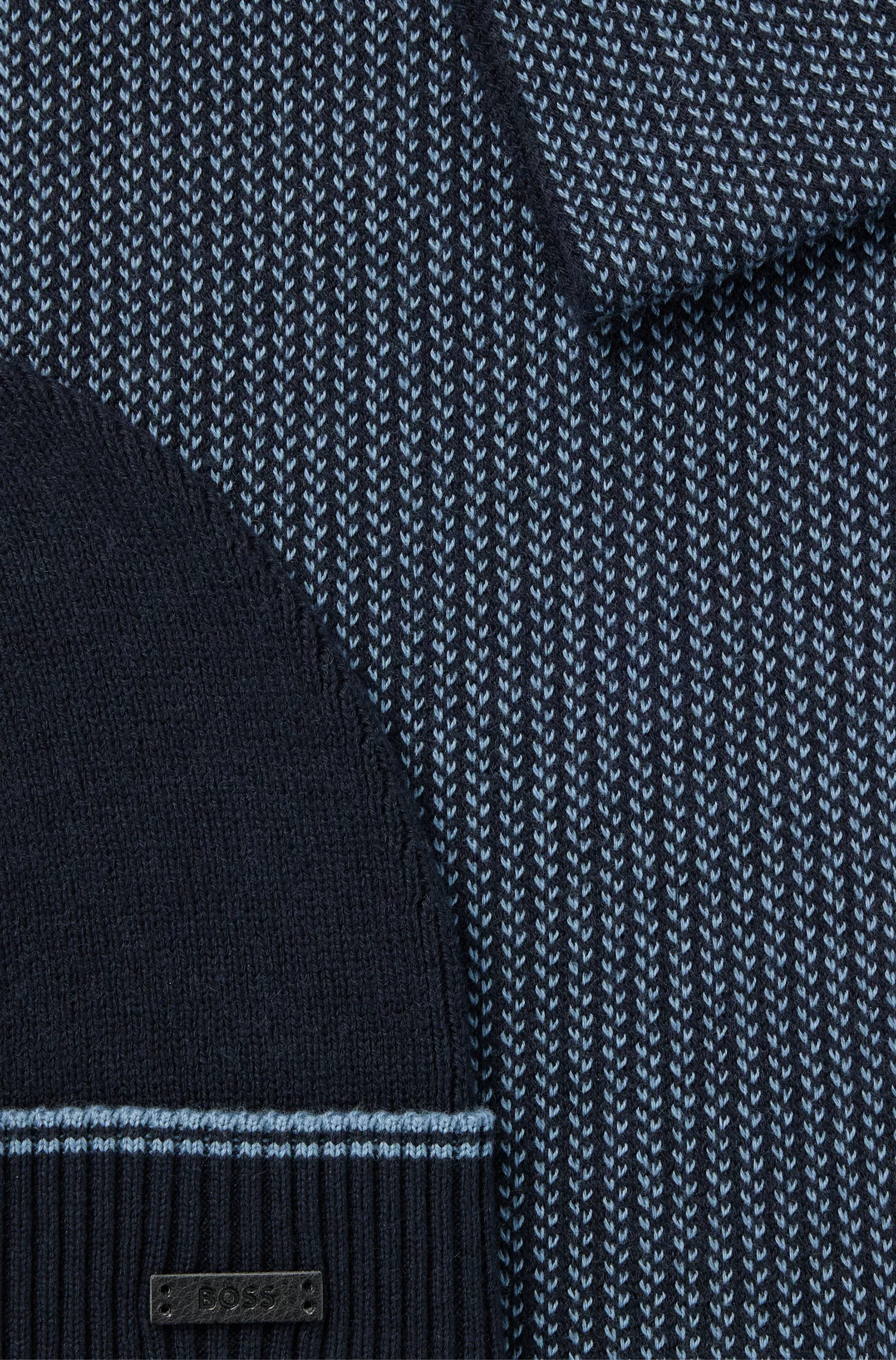 Conjunto de cachecol e gorro BOSS em caixa de presente preta