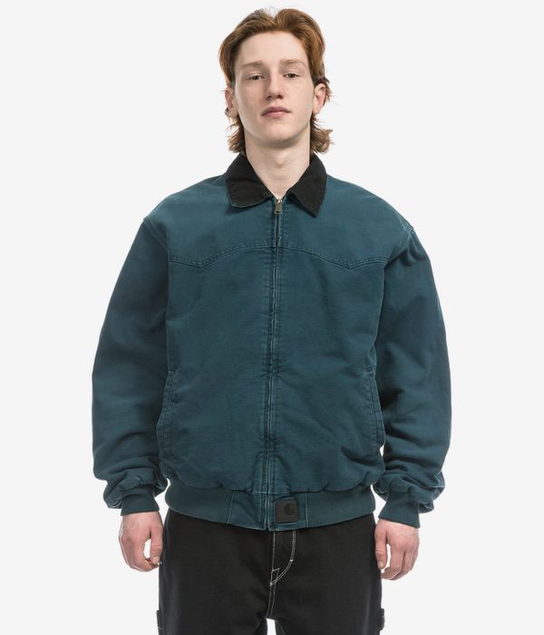 Carhartt WIP OG Santa Fe Organic Dearborn Jacke (deep lagoon black stone canvas)