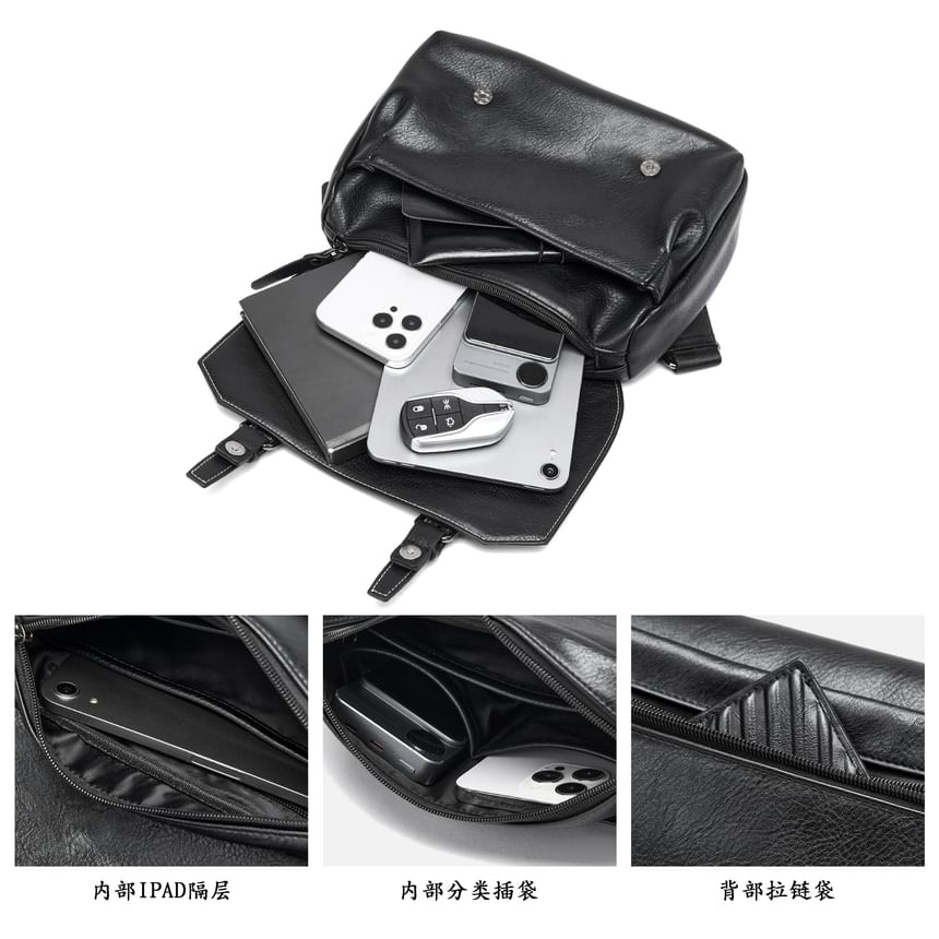 Moyyi - Crossbodytas met klep van imitatieleer
