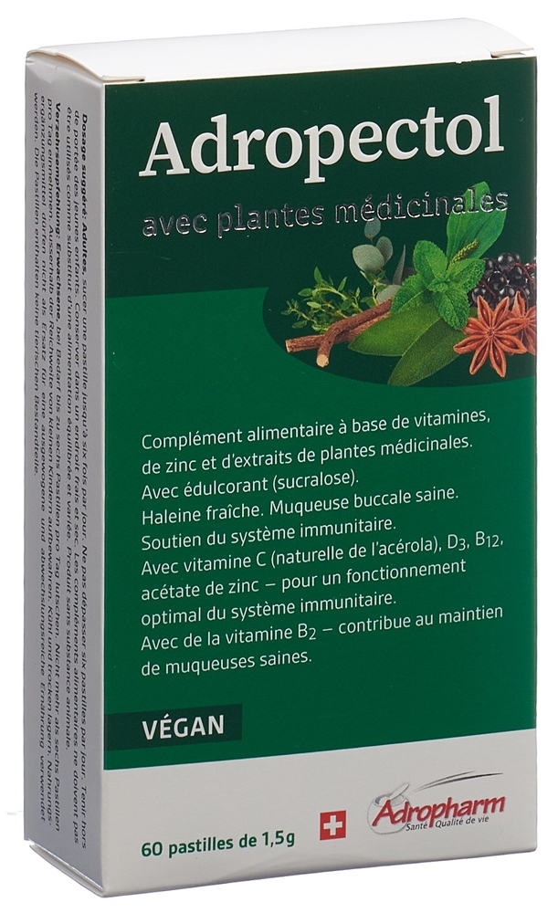 ADROPECTOL Plants Pastillen Blist 60 Stk