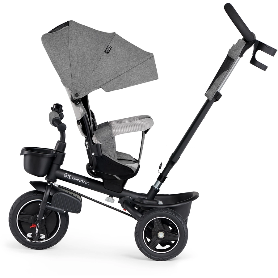 Kinderkraft 5 in 1 Dreirad SPINSTEP, platinum grey