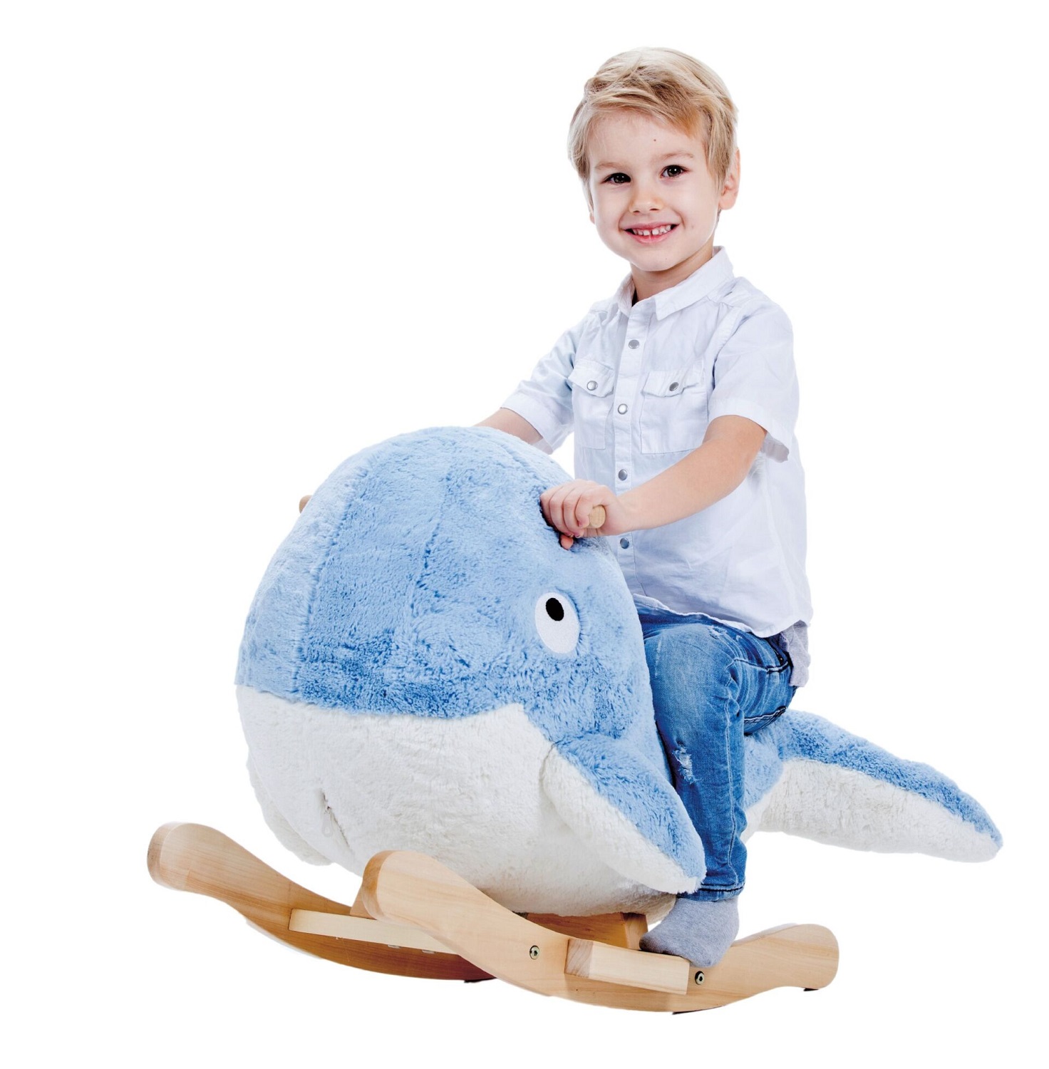 Baleine à bascule bleue