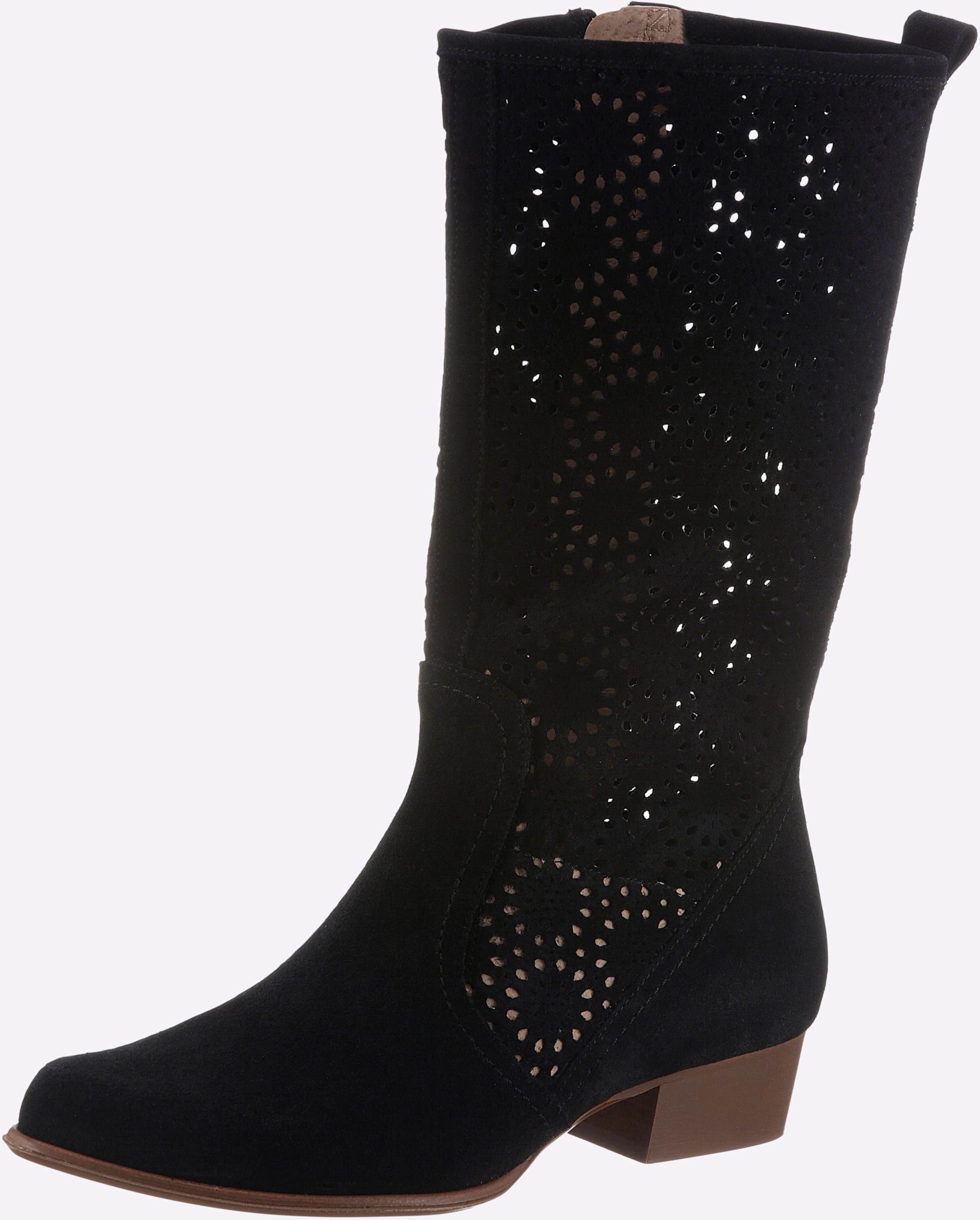 heine Stiefel in schwarz