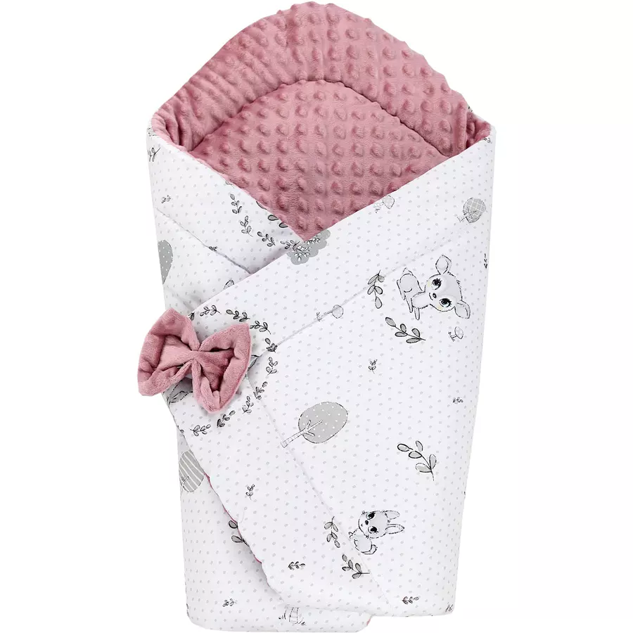 TupTam Baby Winter Einschlagdecke Warm Wattiert Minky altrosa