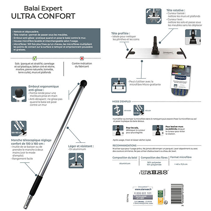 Balai expert Ultra confort + une microfibre