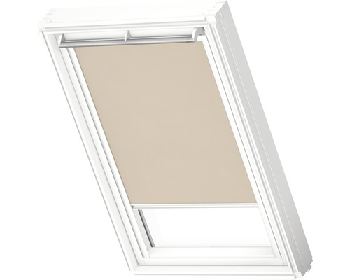 VELUX privacy rolgordijn, zandkleur, handmatig, wit frame, RFL C02 4155SWL