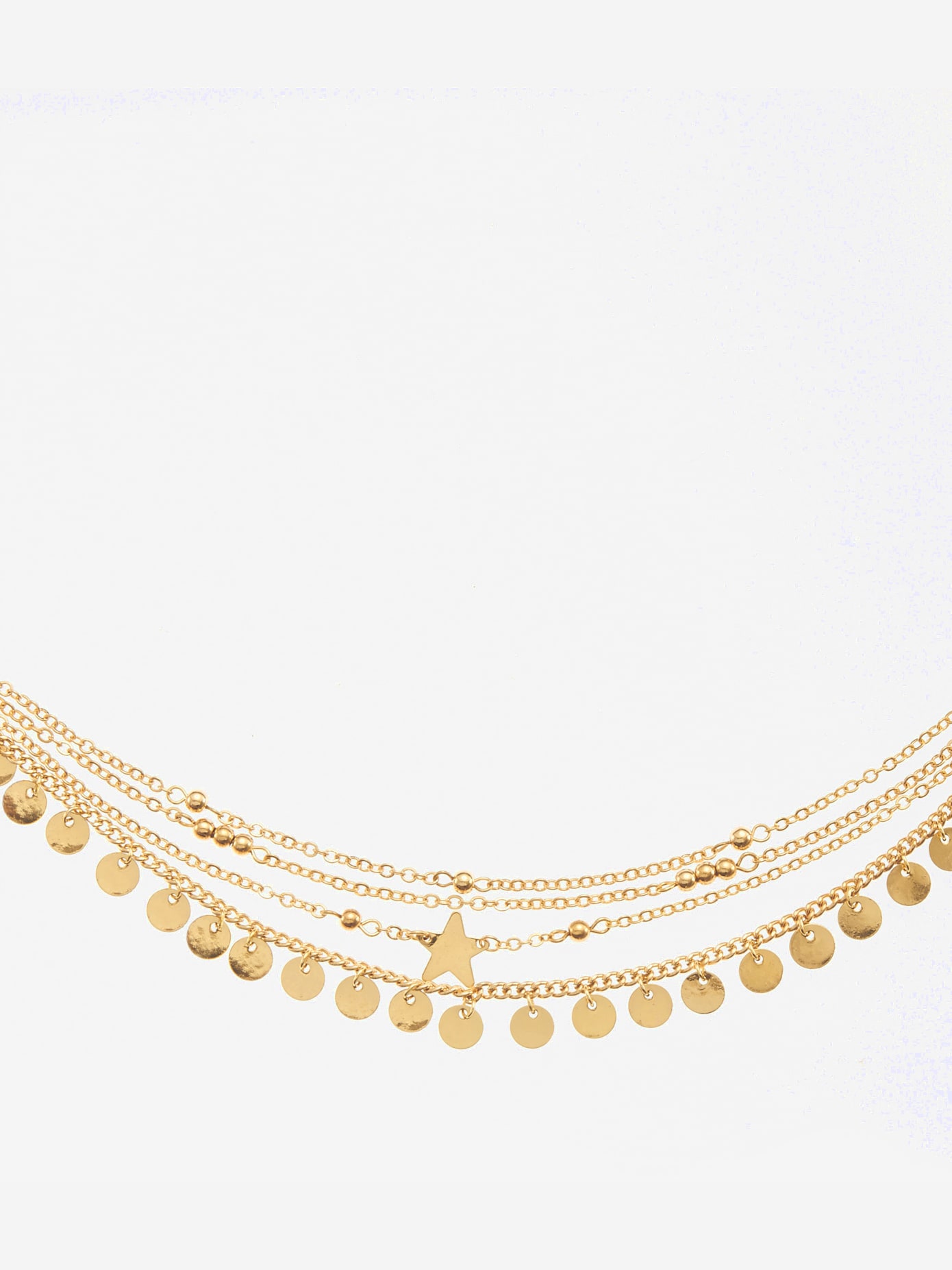 Superbe chaîne de cheville multi-rangées avec pendentifs