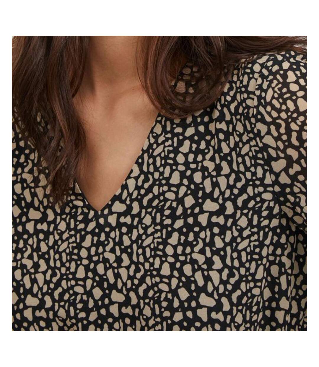 Robe Imprimée Noire Femme Vila Viadeline