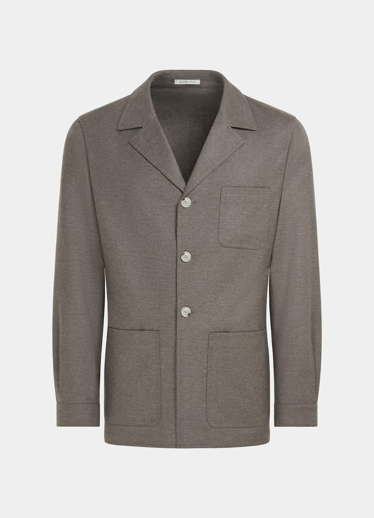 Veste chemise coupe Relaxed taupe