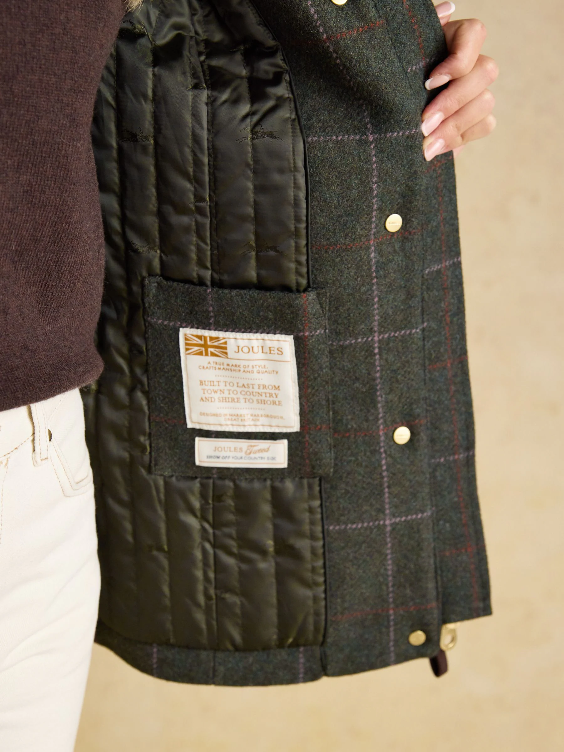 Joules Classic Fieldcoat Tweed Coat