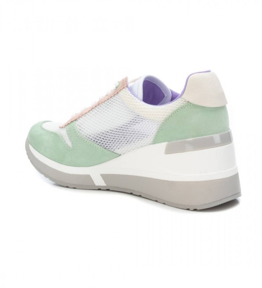 Tênis Xti 141370 Verde - Salto Anabela de 7cm -