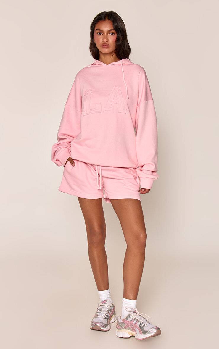 Rose Short En Molleton Avec Appliqué LA
