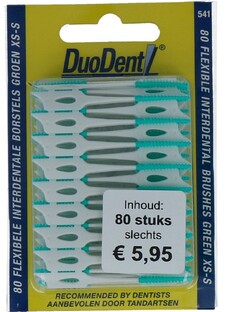 Duodent Flexibele Interdentale Borstels Groen XS-S 80ST