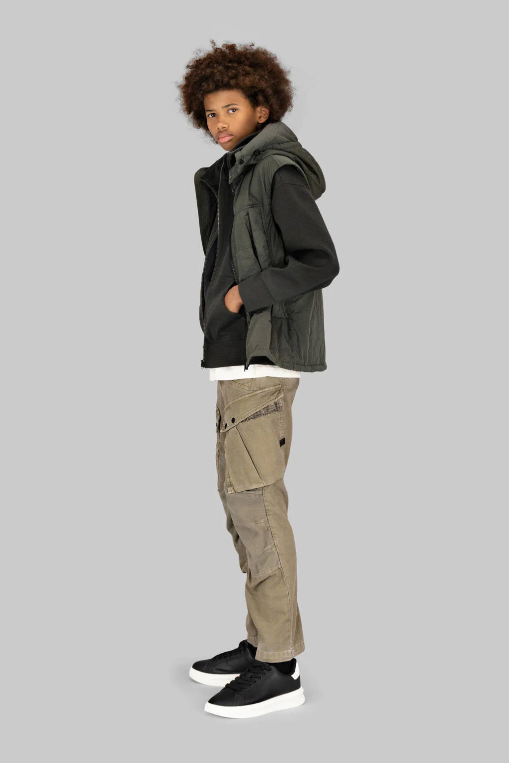 G-STAR straight cargo broek kaki