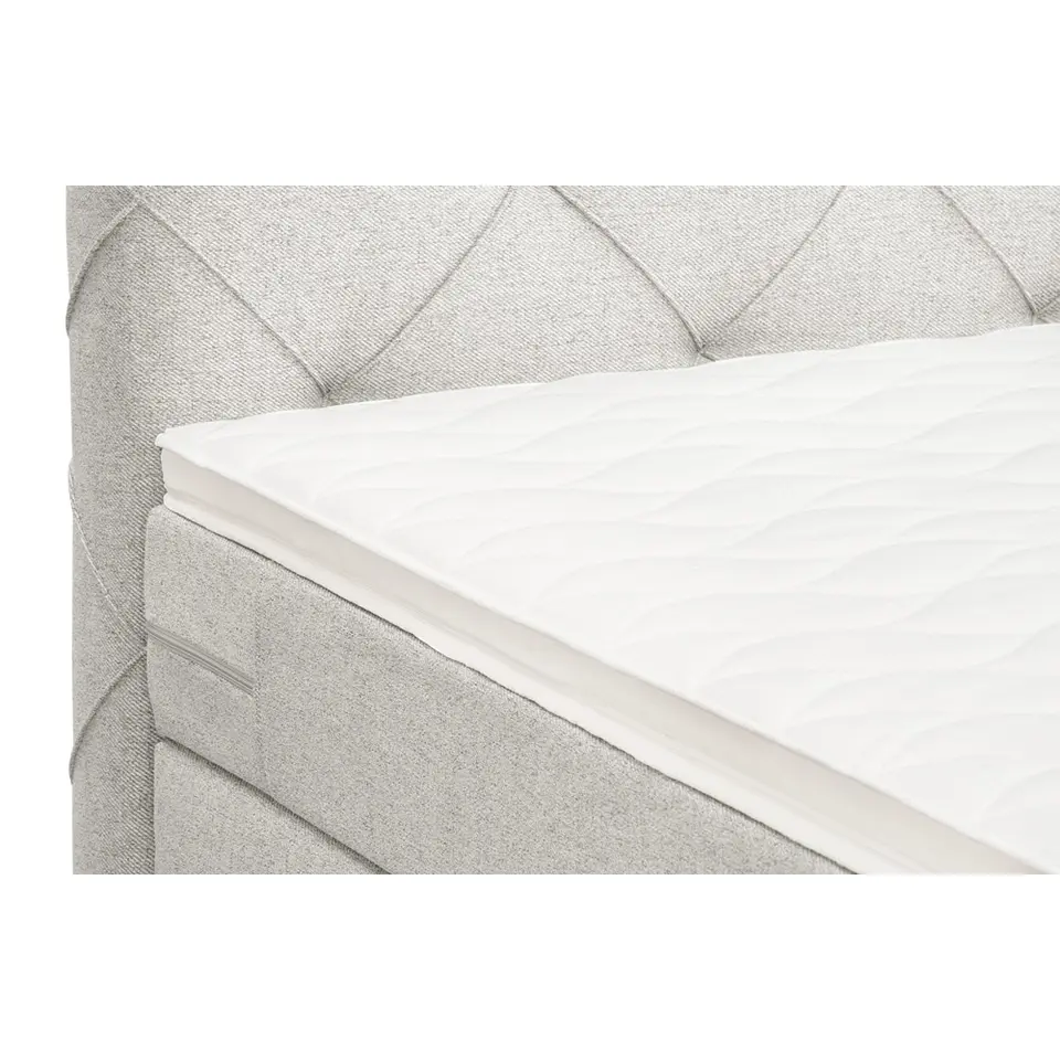 Boxspring Liv geruit - ecru - 160x200 cm - ronde poot