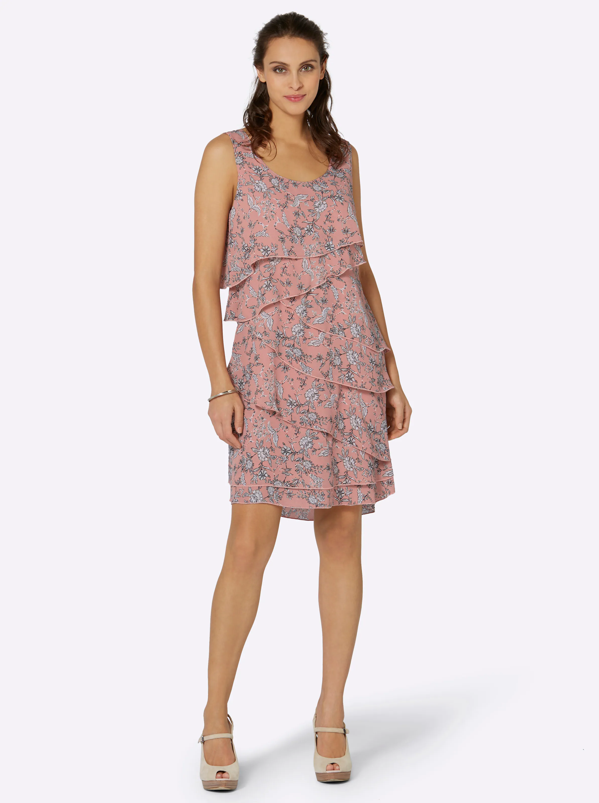 Druckkleid in puder-bedruckt