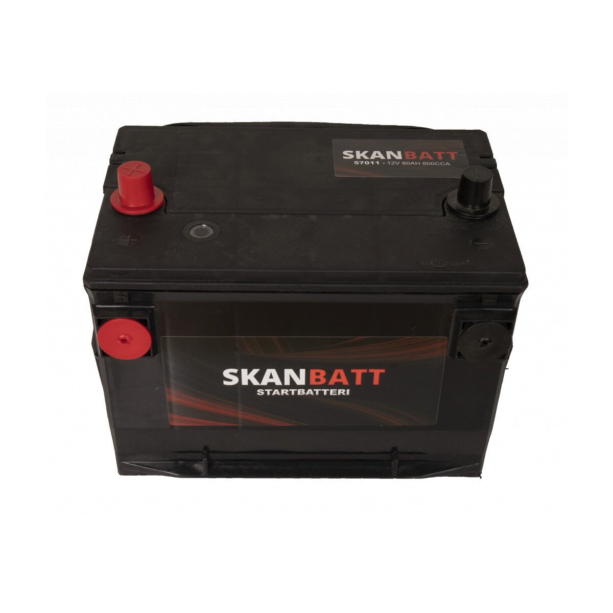 SKANBATT Startbatteri 12V 80AH 800CCA (260x179x180/207mm) +venstre