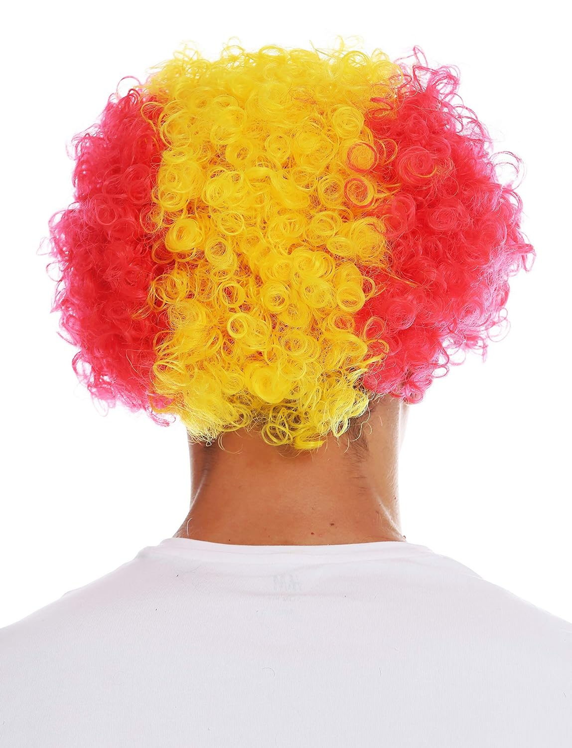 Fussball Fan Perücke mit Locken Party Kostüm Zubehör Fanartikel für Fussball EM / WM - Spanien