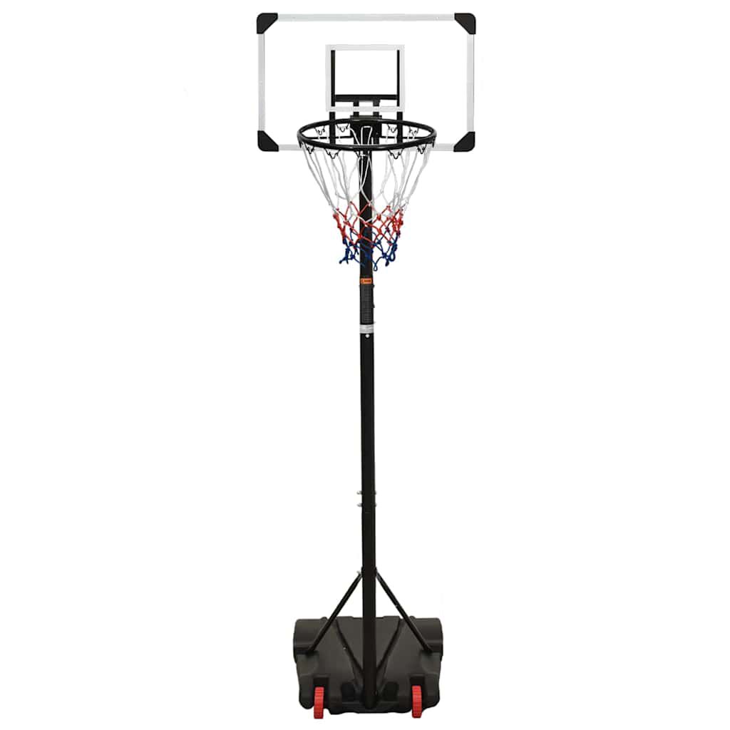 vidaXL Basketbalstandaard met transparant achterbord 216-250 cm