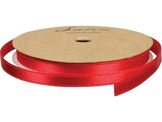 Satinbånd 10mm 10m rød