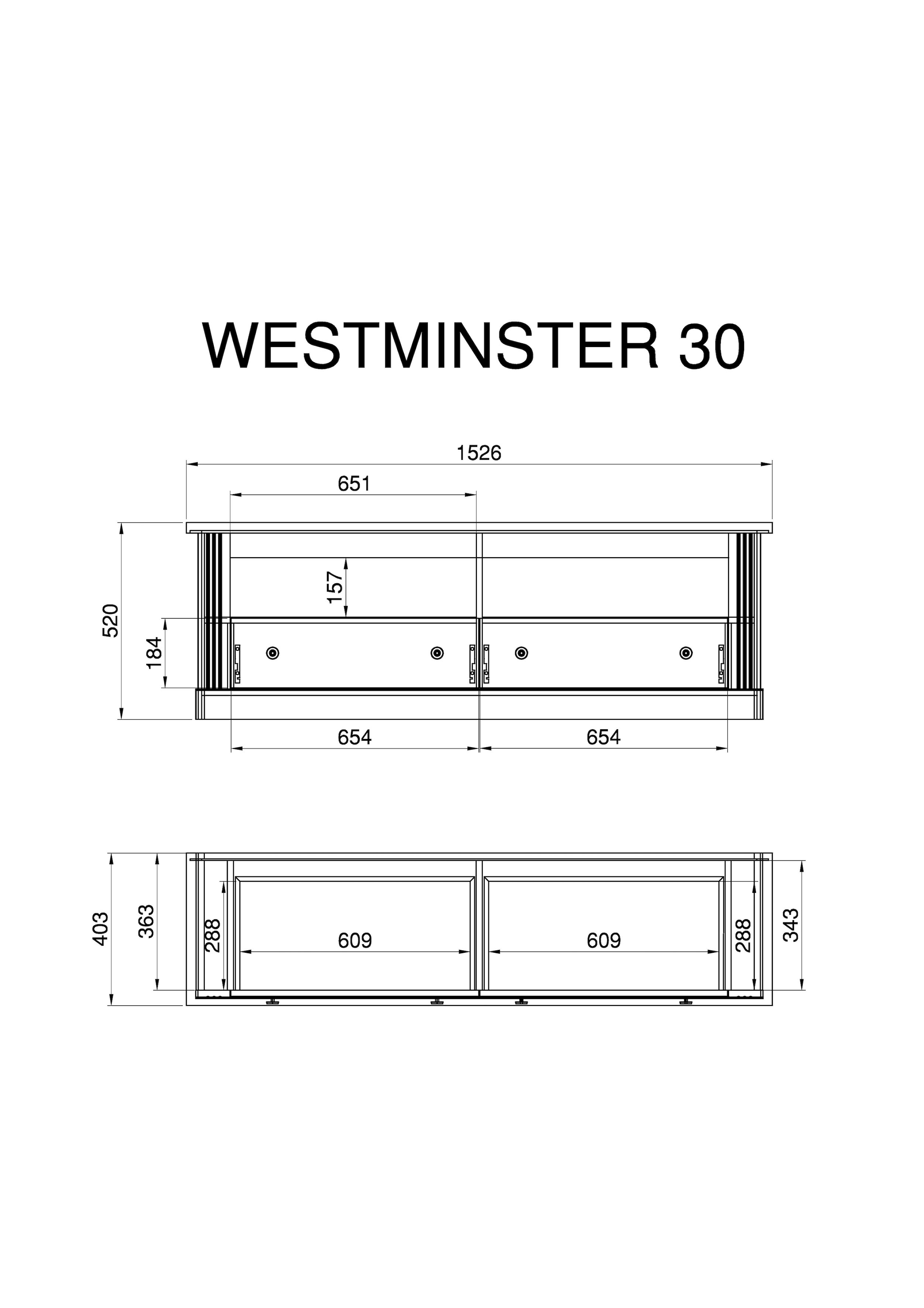 Home affaire Wohnwand »Westminster TOPSELLER!« Set, Vitrine, Lowboard, Kommode, Wandregal, 4 Stk. tlg.