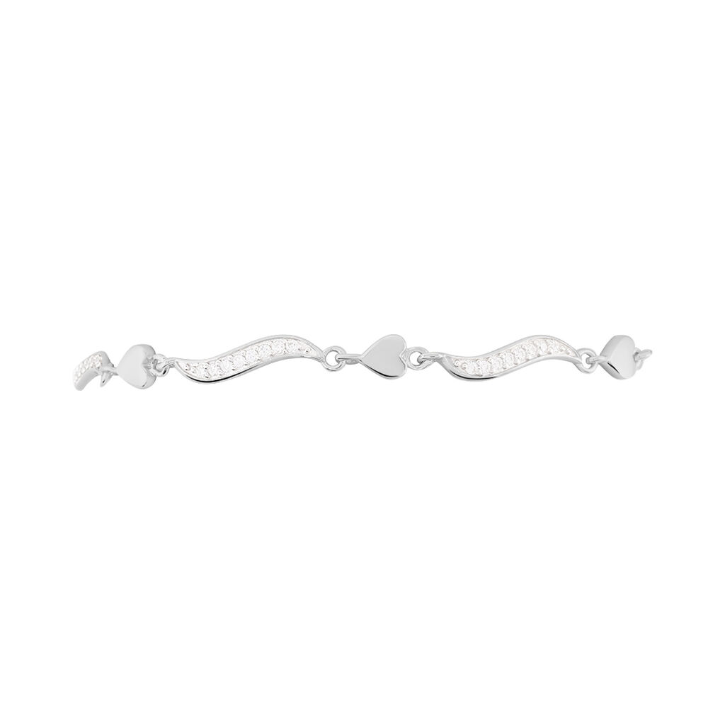 Bracelet Amor Argent Blanc Oxyde De Zirconium
