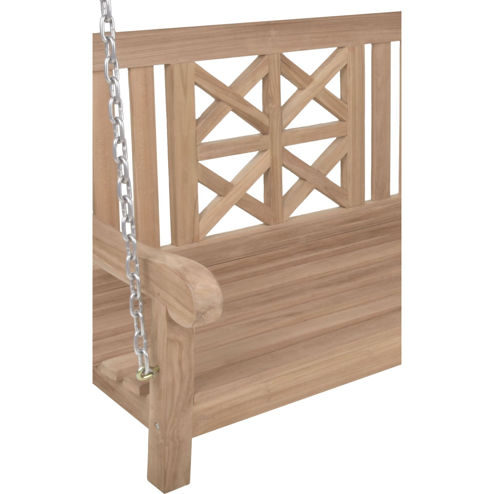 2-Sitzer Hängebank LATOA - Teak massiv - 120 cm